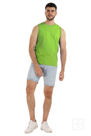 Playera Cuello Redondo sin Mangas Unisex Color Limón