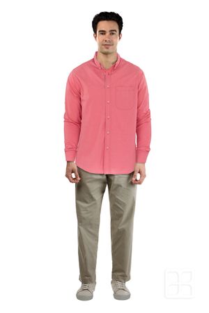 Camisa Premium Manga Larga Para Hombre Color Rojo