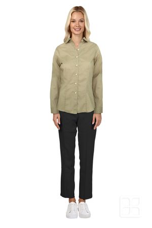 Camisa Premium Manga Larga Para Mujer Color Kaki