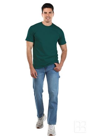 Playera Cuello Redondo Manga Corta para Hombre Color Botella